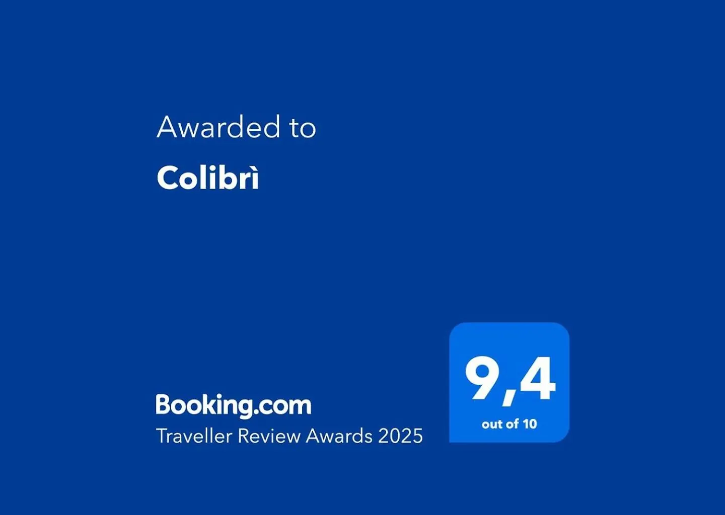 לינה וארוחת בוקר סאלו Colibri